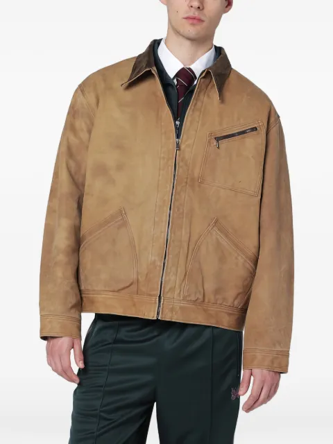 Needles contrast-collar jacket