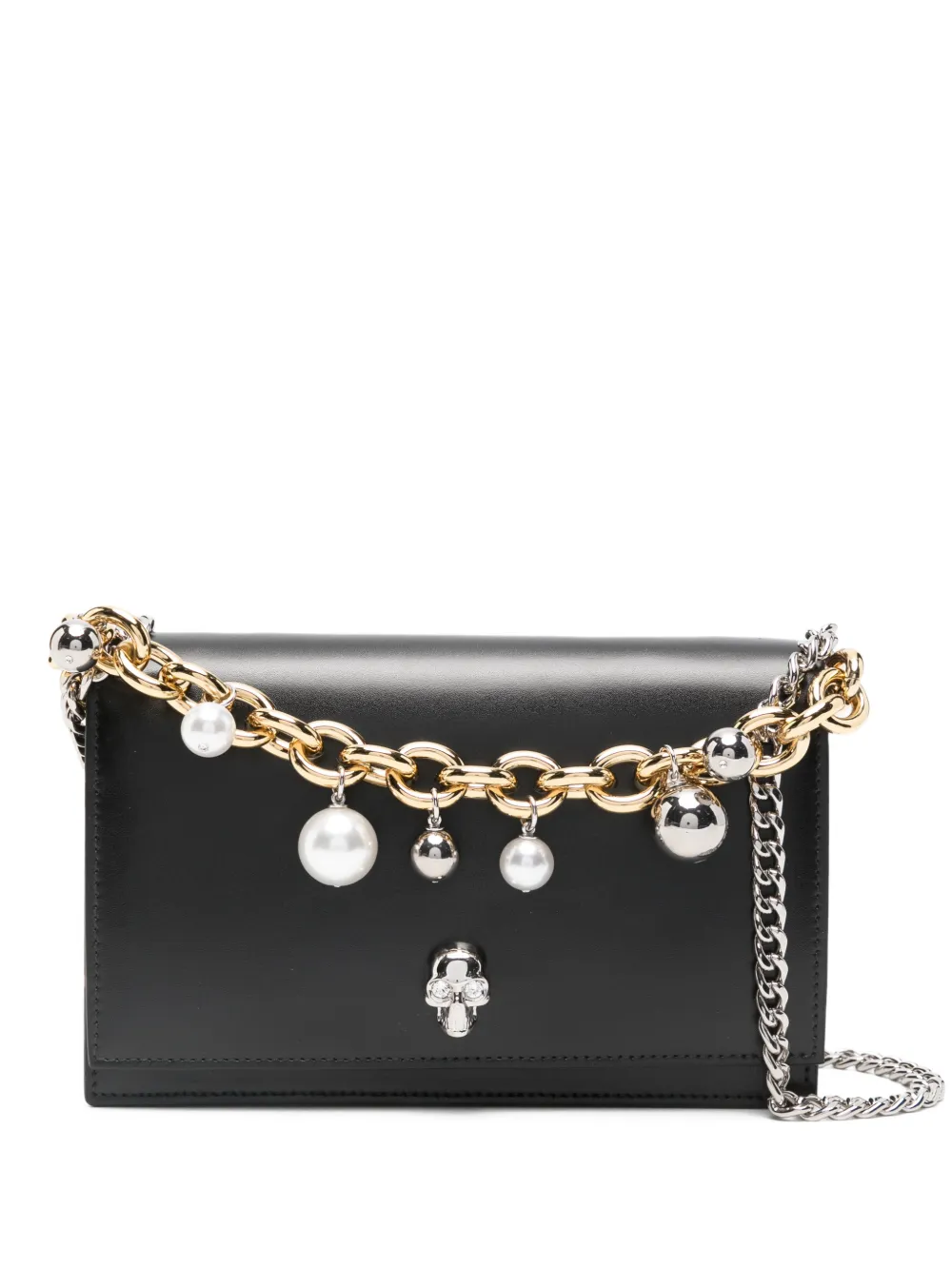 Alexander McQueen Skull clutch bag - Nero