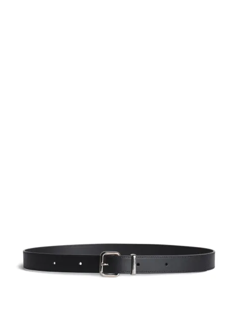 Maison Kitsuné silver-tone buckle leather belt