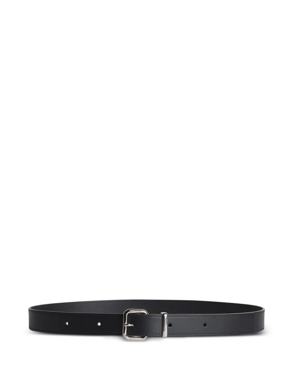 Maison Kitsuné silver-tone buckle leather belt - Nero