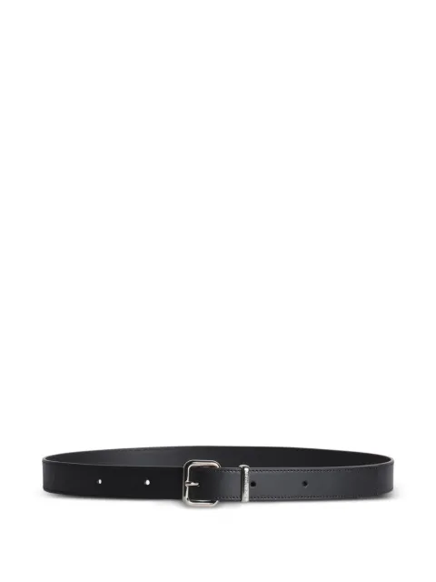 Maison Kitsuné silver-tone buckle leather belt