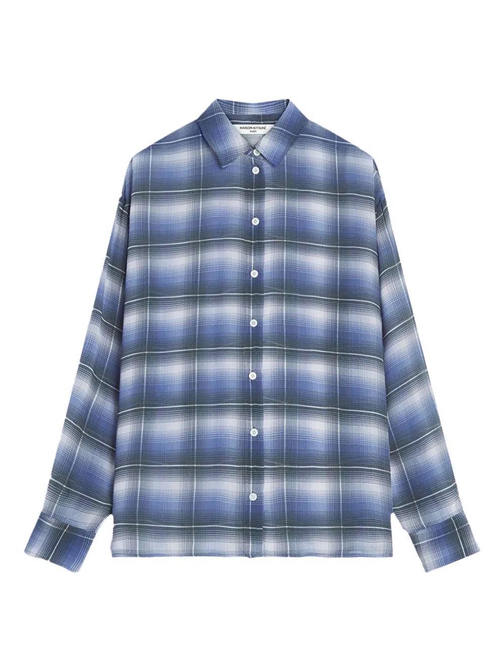 Maison Kitsuné plaid buttoned shirt - Blu