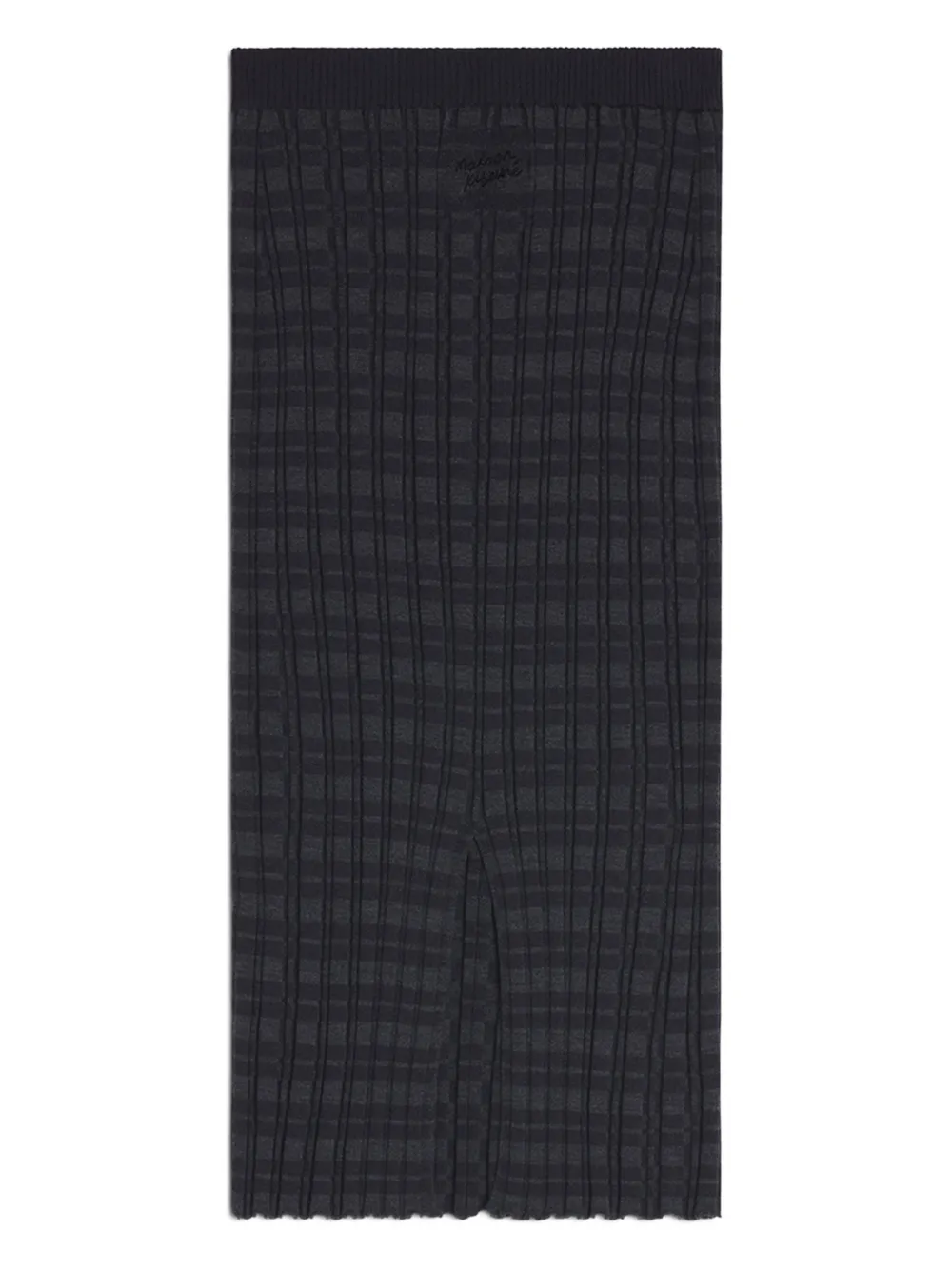 Maison Kitsuné Gemêleerde midi-rok met split Zwart