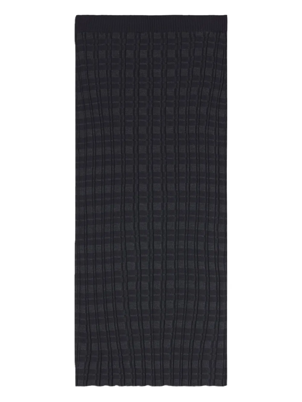 Maison Kitsuné medium grey melange slit skirt - Nero