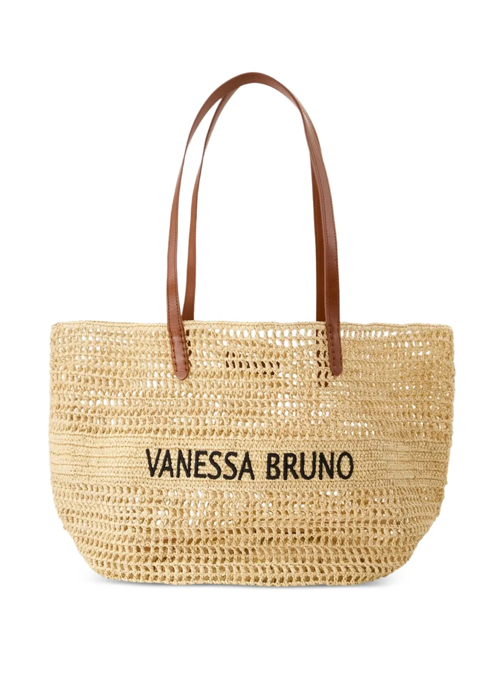 Vanessa Bruno raffia handles shopper bag - Neutrals