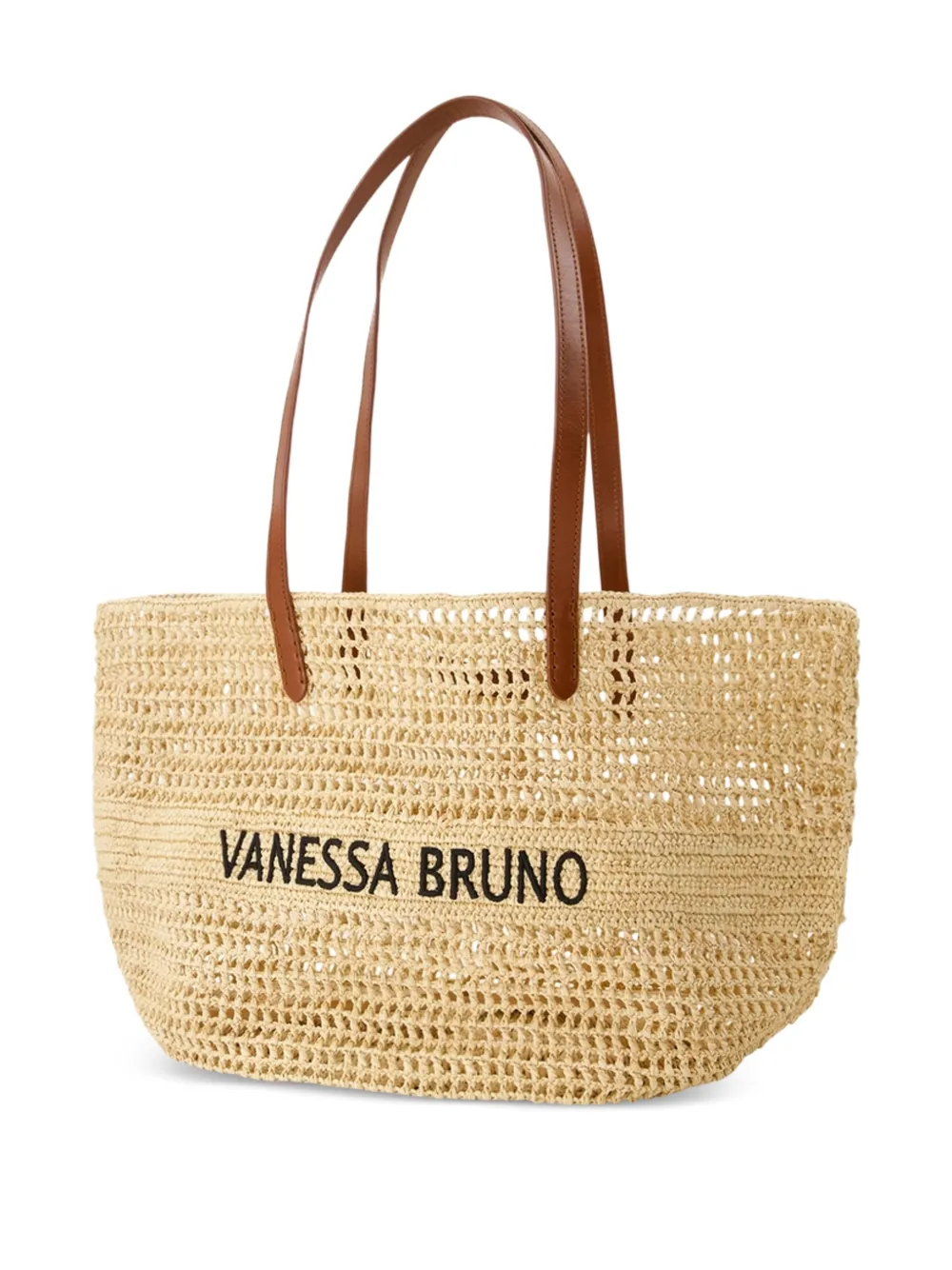  Vanessa Bruno Raffia Handles Shopper Bag - Neutrals 