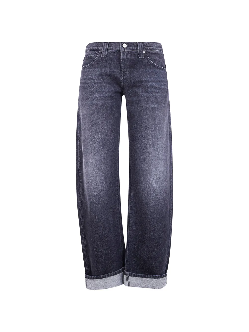 KHAITE cuffed-hem jeans - Grigio