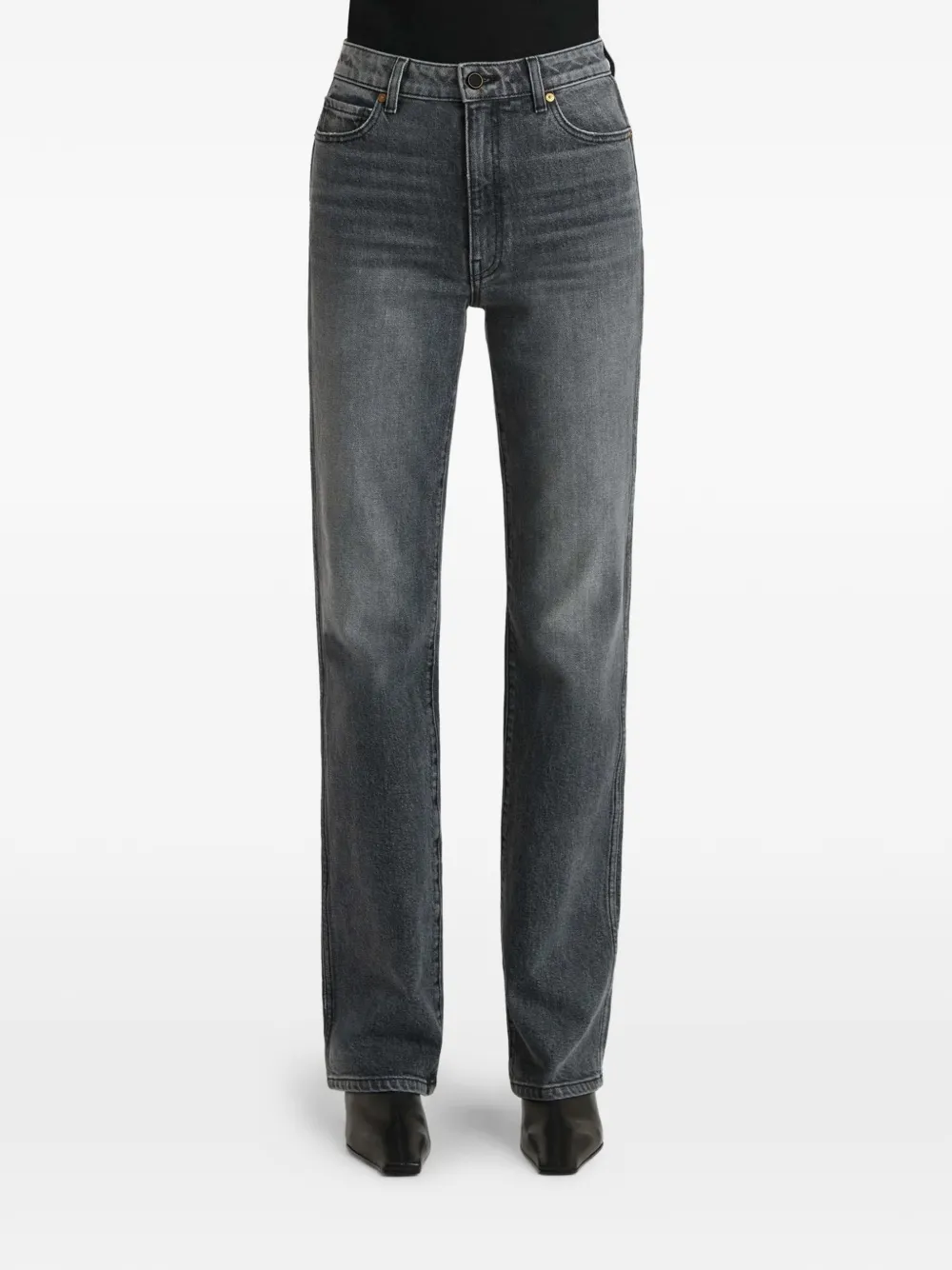 KHAITE Straight jeans Grijs