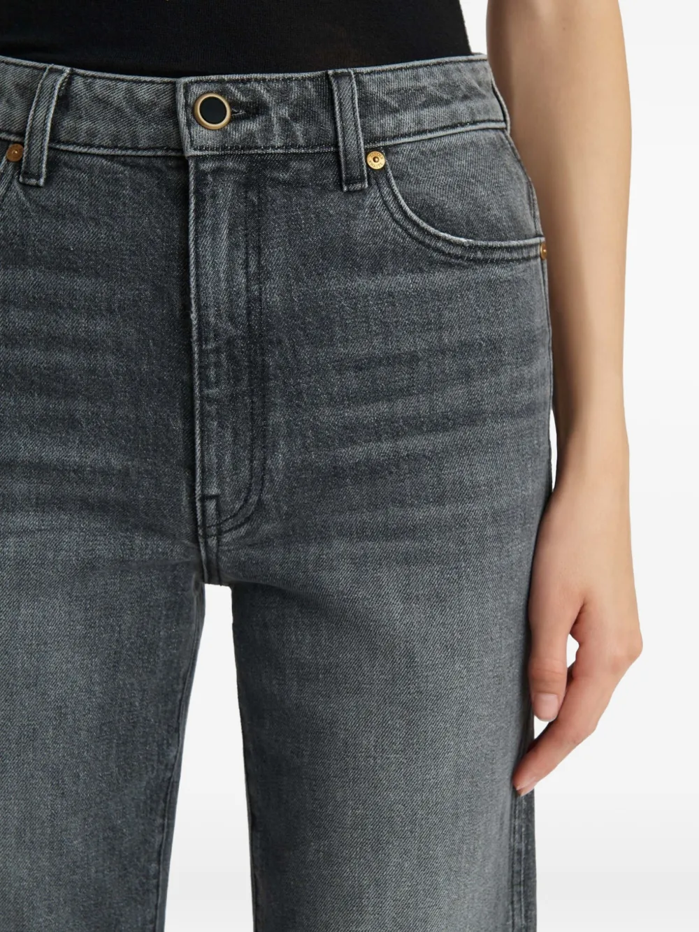 KHAITE Straight jeans Grijs