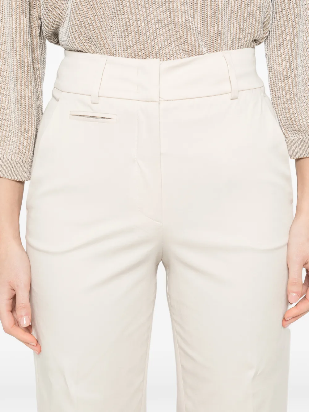 Cuffed Cropped Trousers