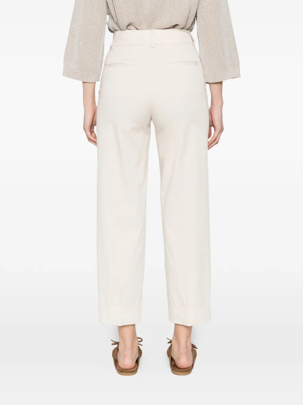 Cuffed Cropped Trousers