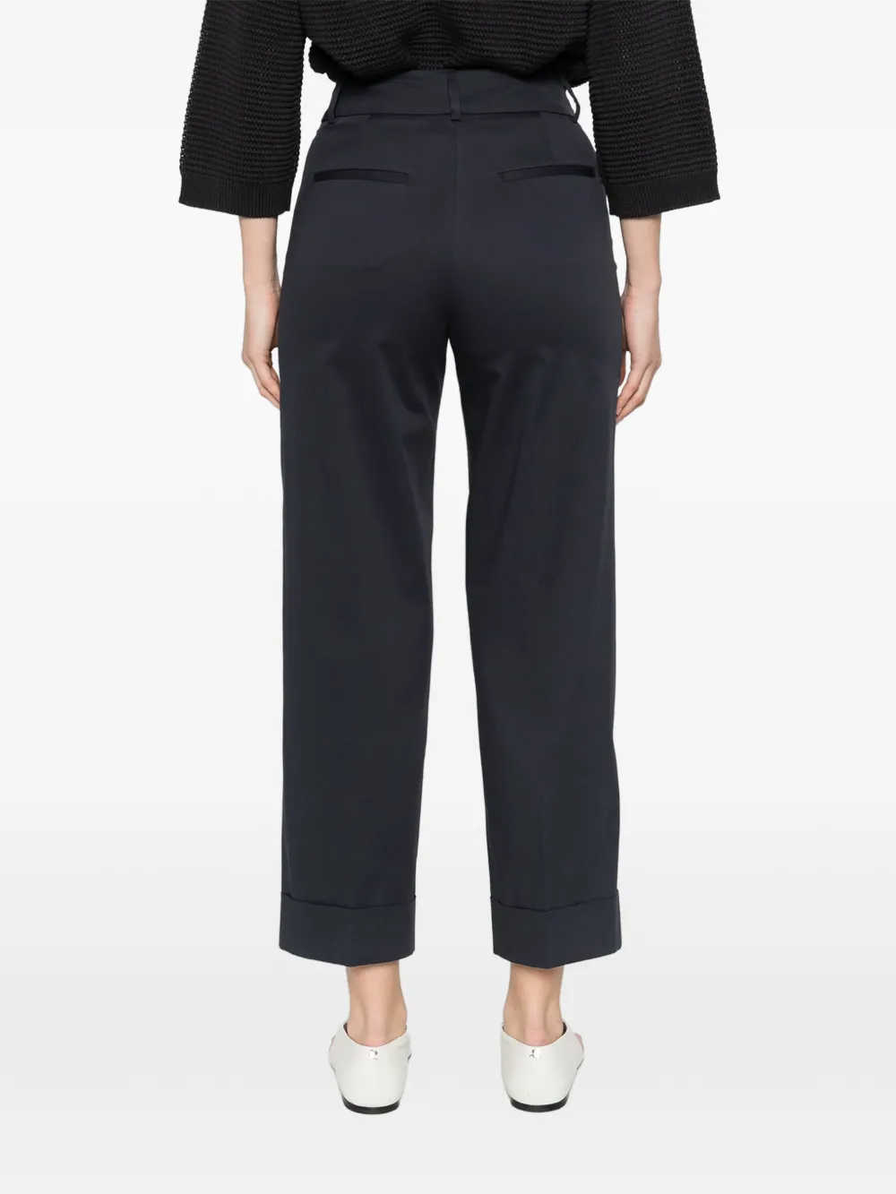 Peserico Broek met cuffs Blauw