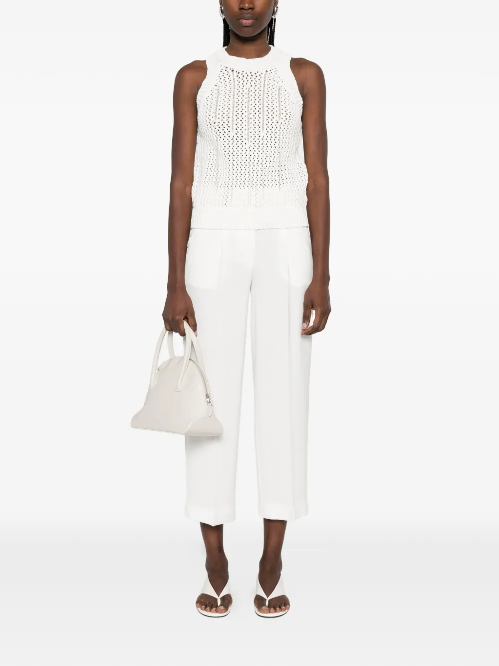 Peserico Cropped broek Wit