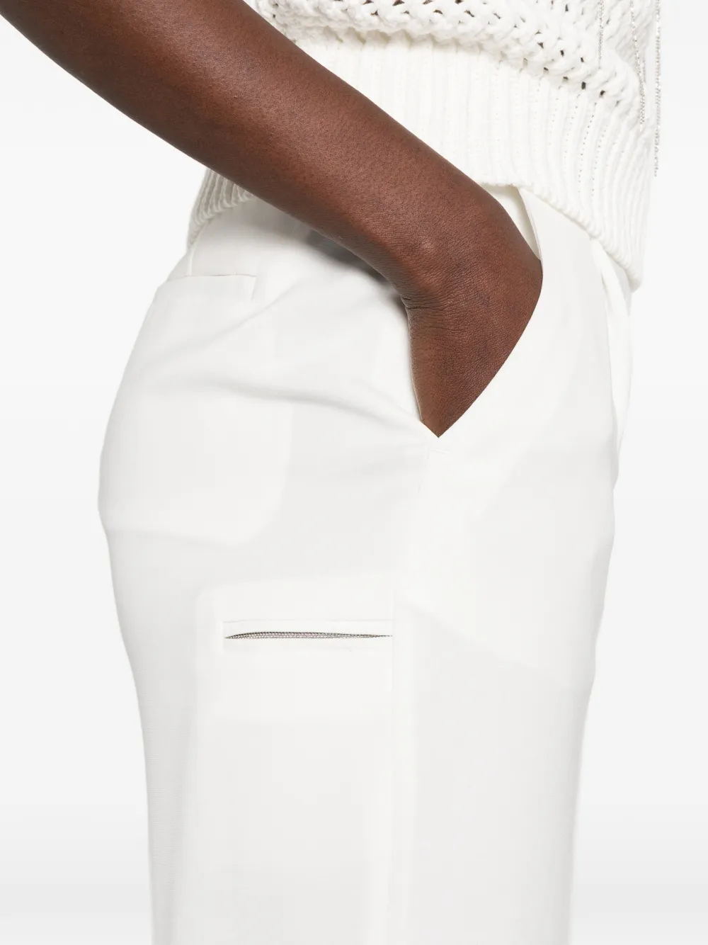 Peserico Cropped broek Wit