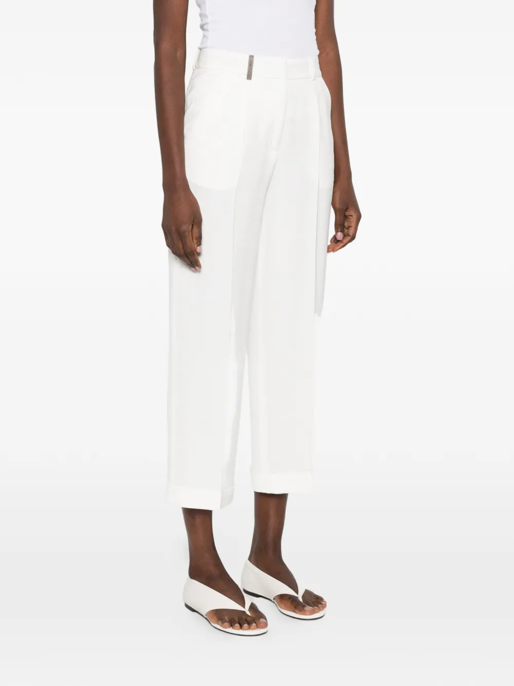 Peserico Cropped broek Wit