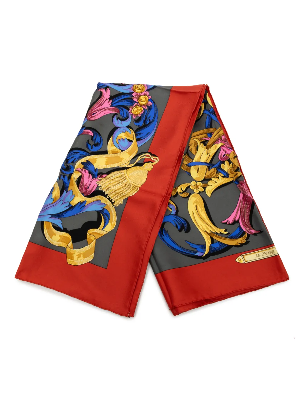 Hermès Pre-Owned 20th Century Le Mors A La Conetable Silk Scarf 90 scarves - Grigio