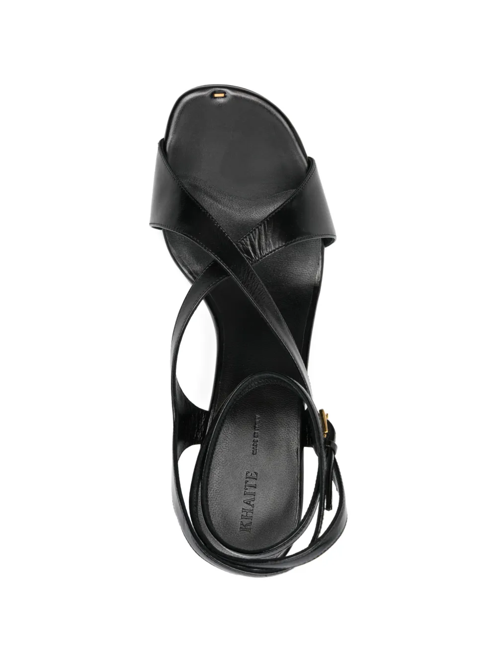 KHAITE 80 mm sandalen met enkelbandje en hak Zwart