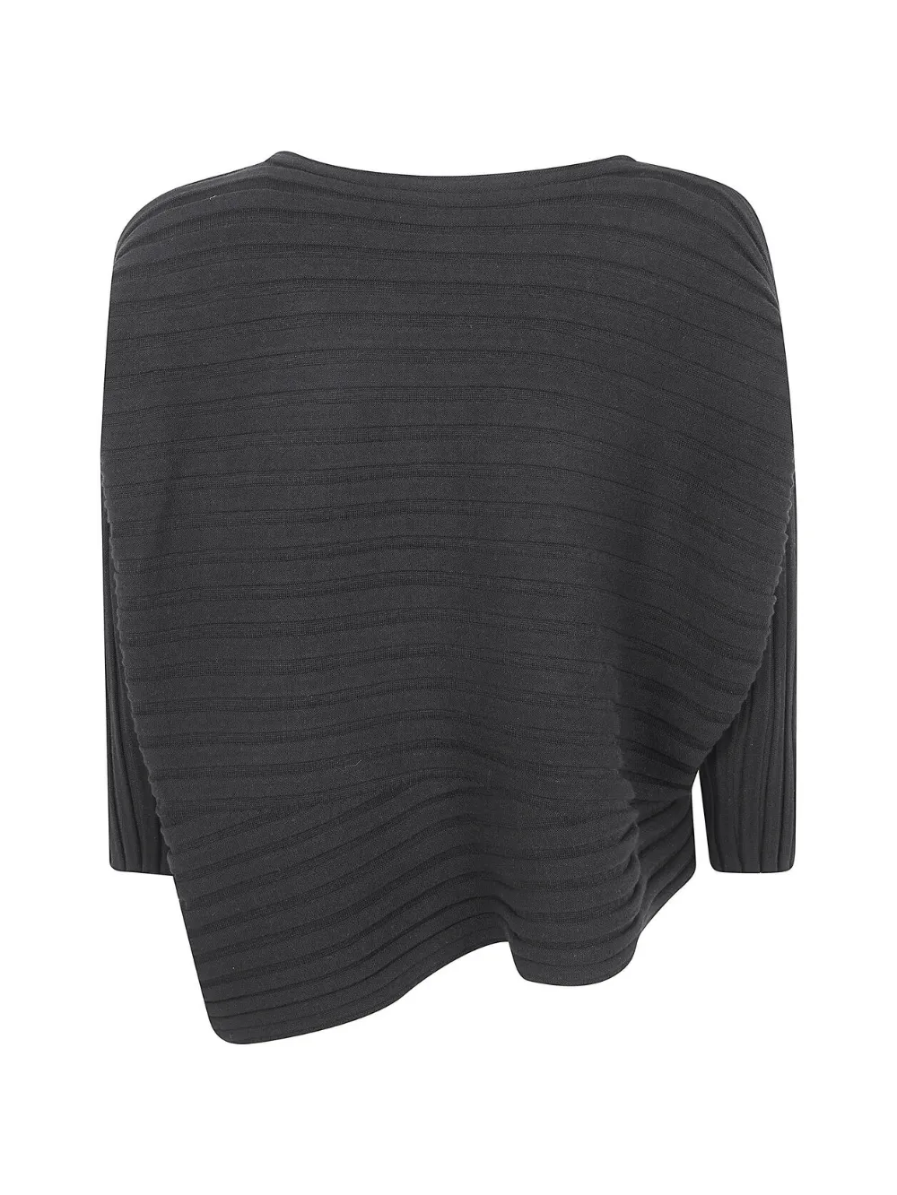 Issey Miyake ribbed top - Zwart
