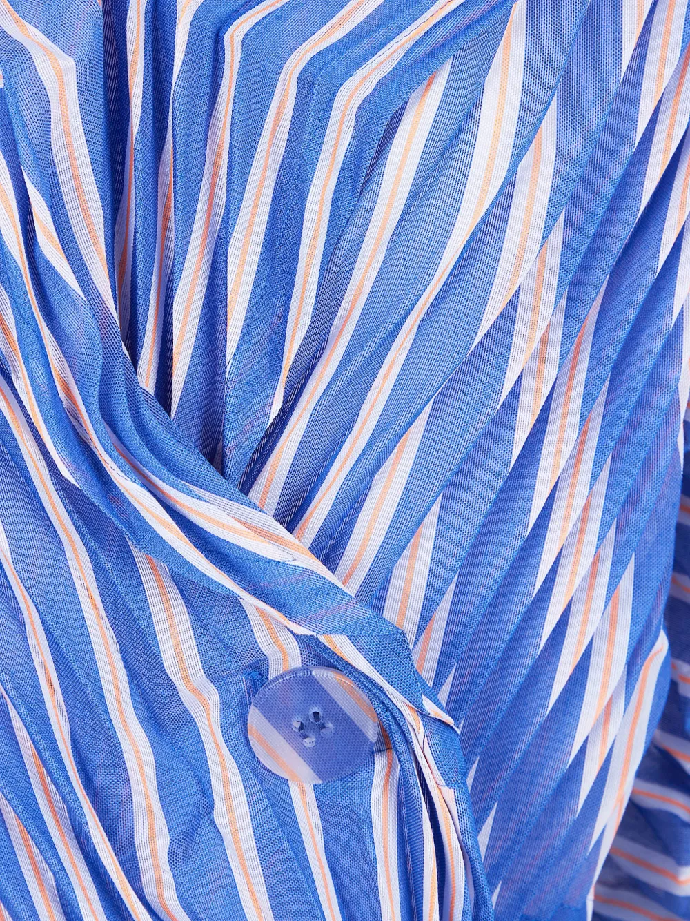  Issey Miyake Pleated Striped Jacket - Blue 