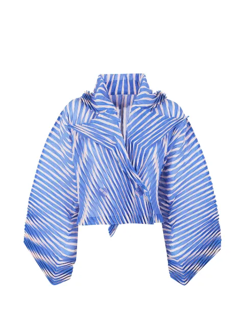 Issey Miyake pleated striped jacket
