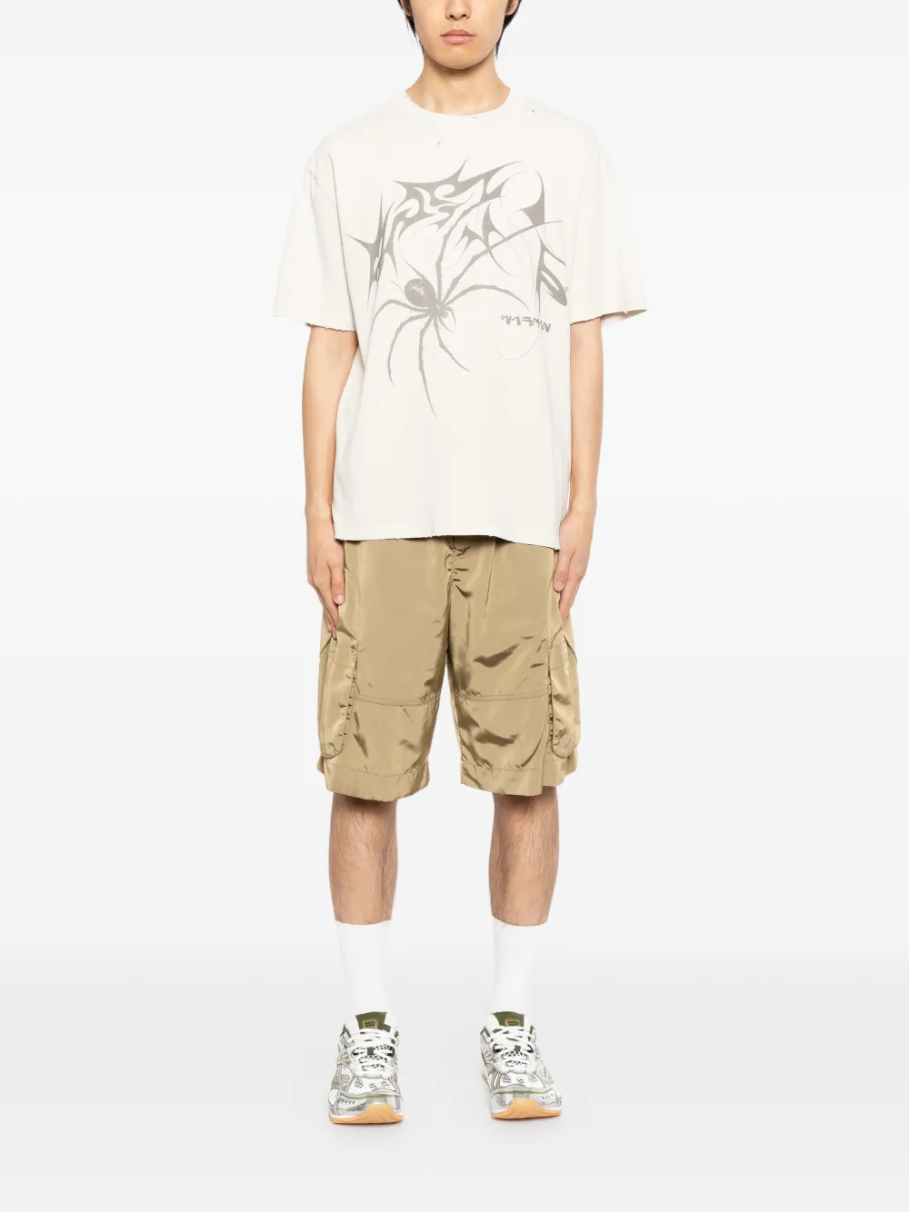 WARMAN spider graphic T-shirt - Beige