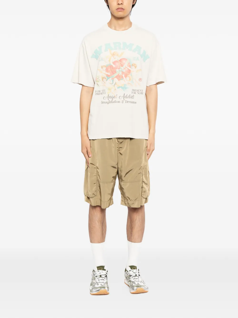 WARMAN printed T-shirt - Beige