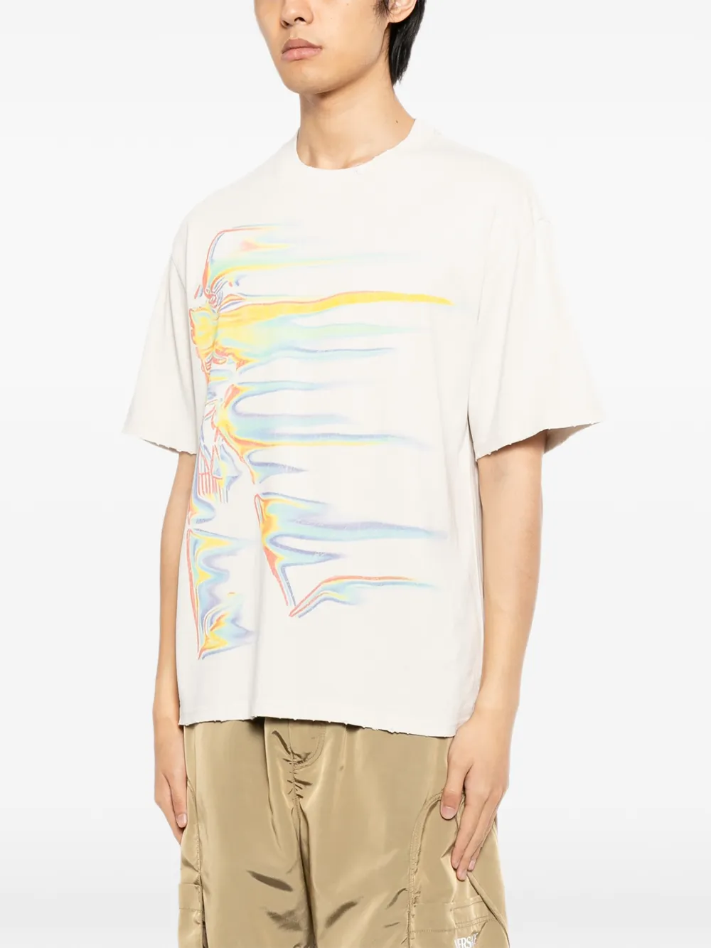  Warman Cotton Printed T-shirt - Neutrals 