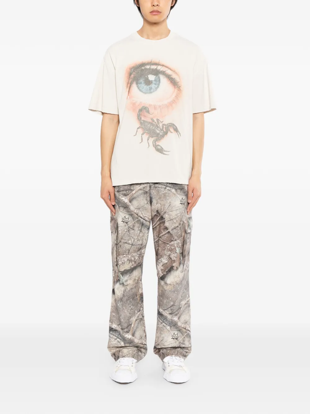 WARMAN eye graphic T-shirt - Beige