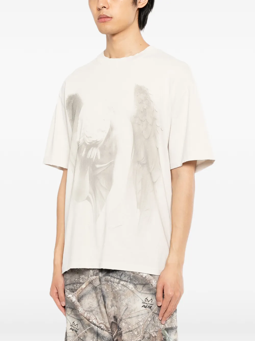  Warman Cotton Printed T-shirt - Neutrals 