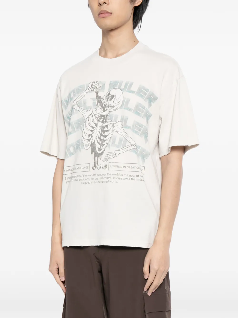  Warman Graphic Print T-shirt - Neutrals 