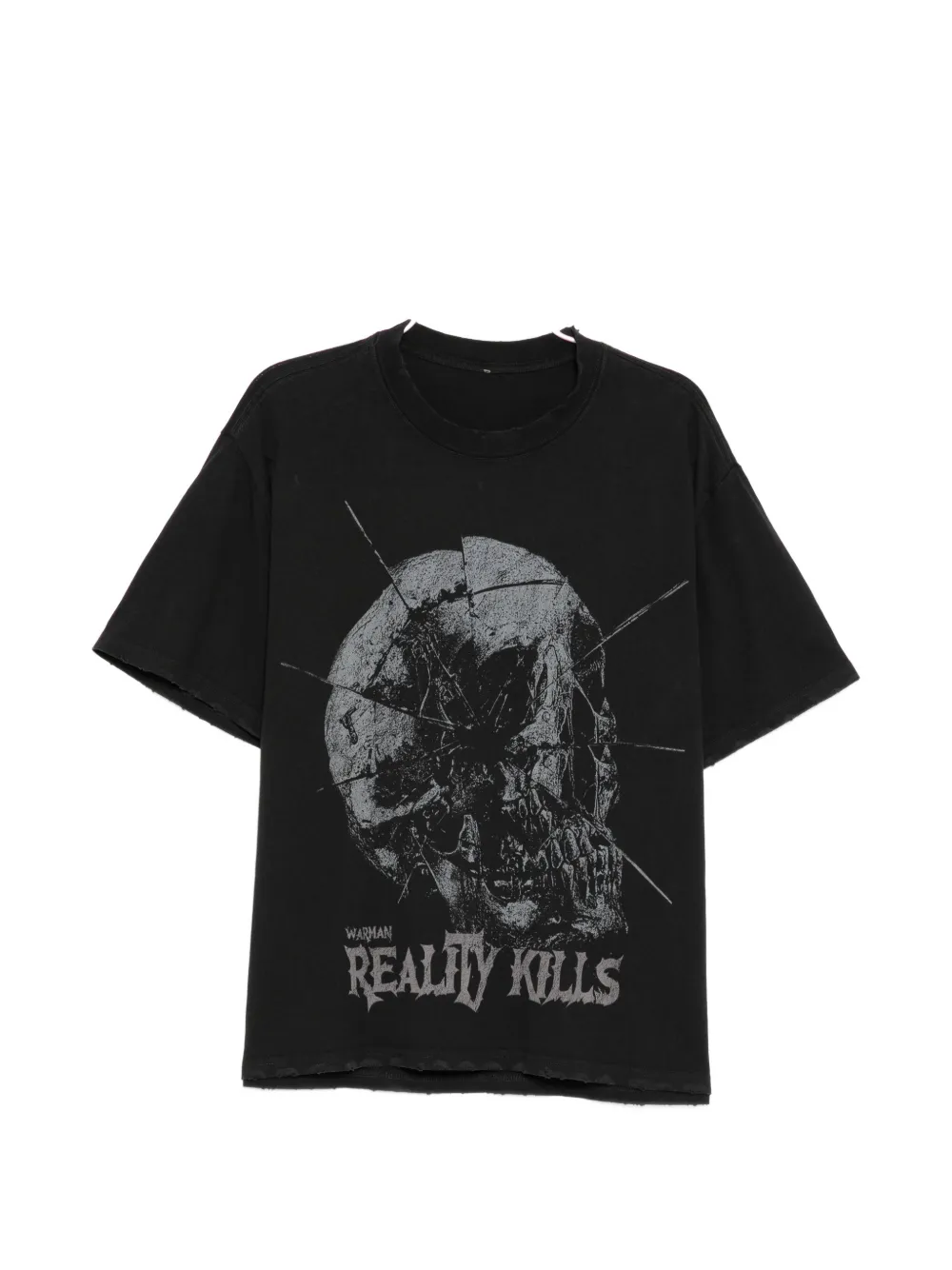 WARMAN graphic raw-cut T-shirt - Nero