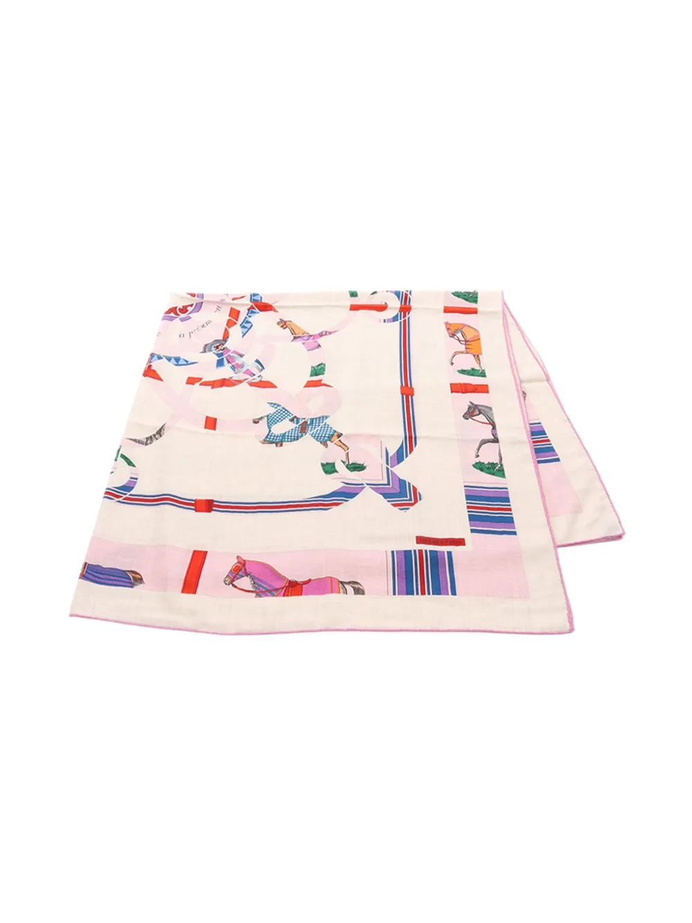 Hermès Pre-Owned 2000-2025 Eperon d Or et Tenues de Jour Cashmere Silk Shawl 140 scarves - Marrone