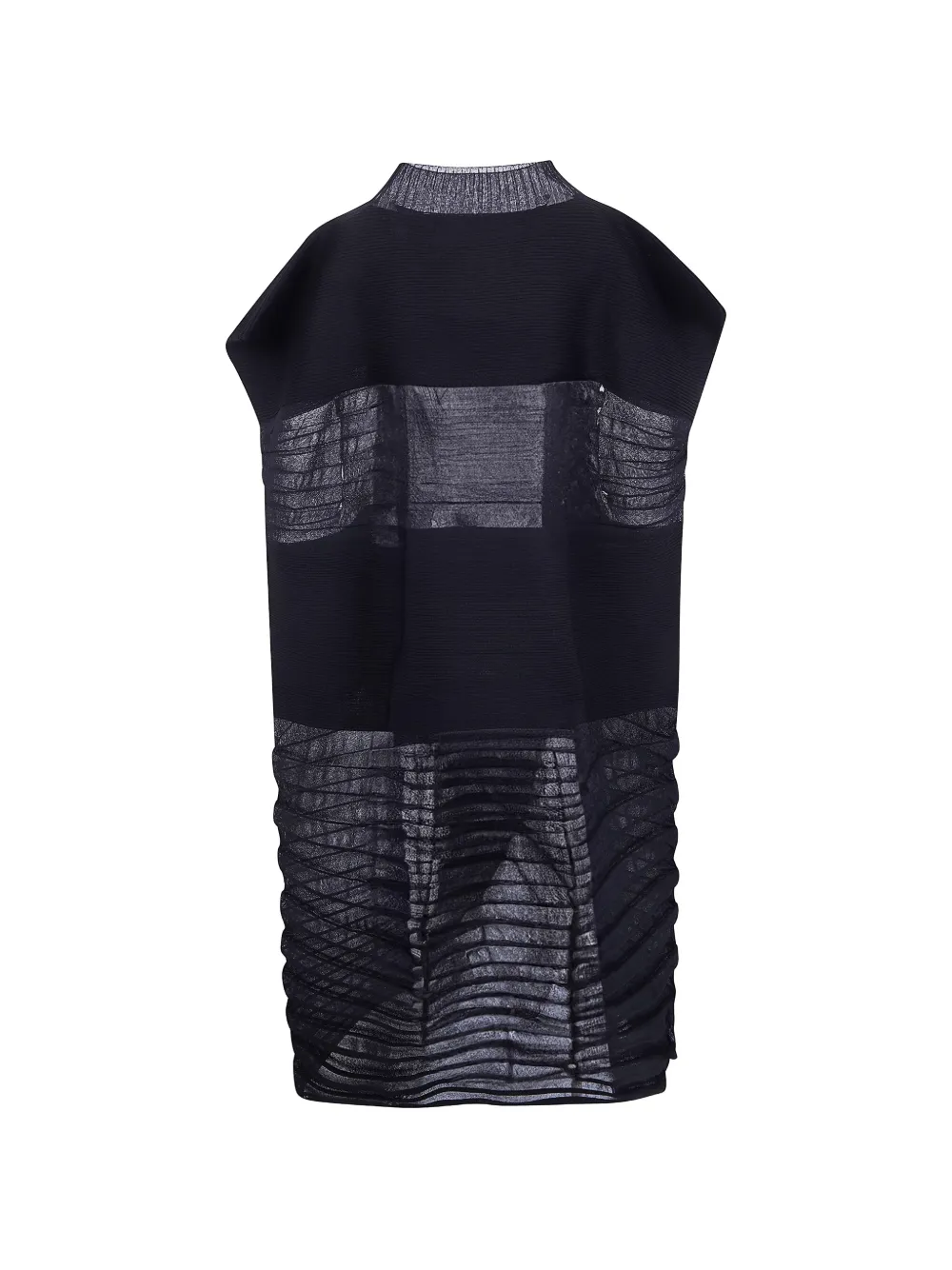Issey Miyake pleated high-neck dress - Nero
