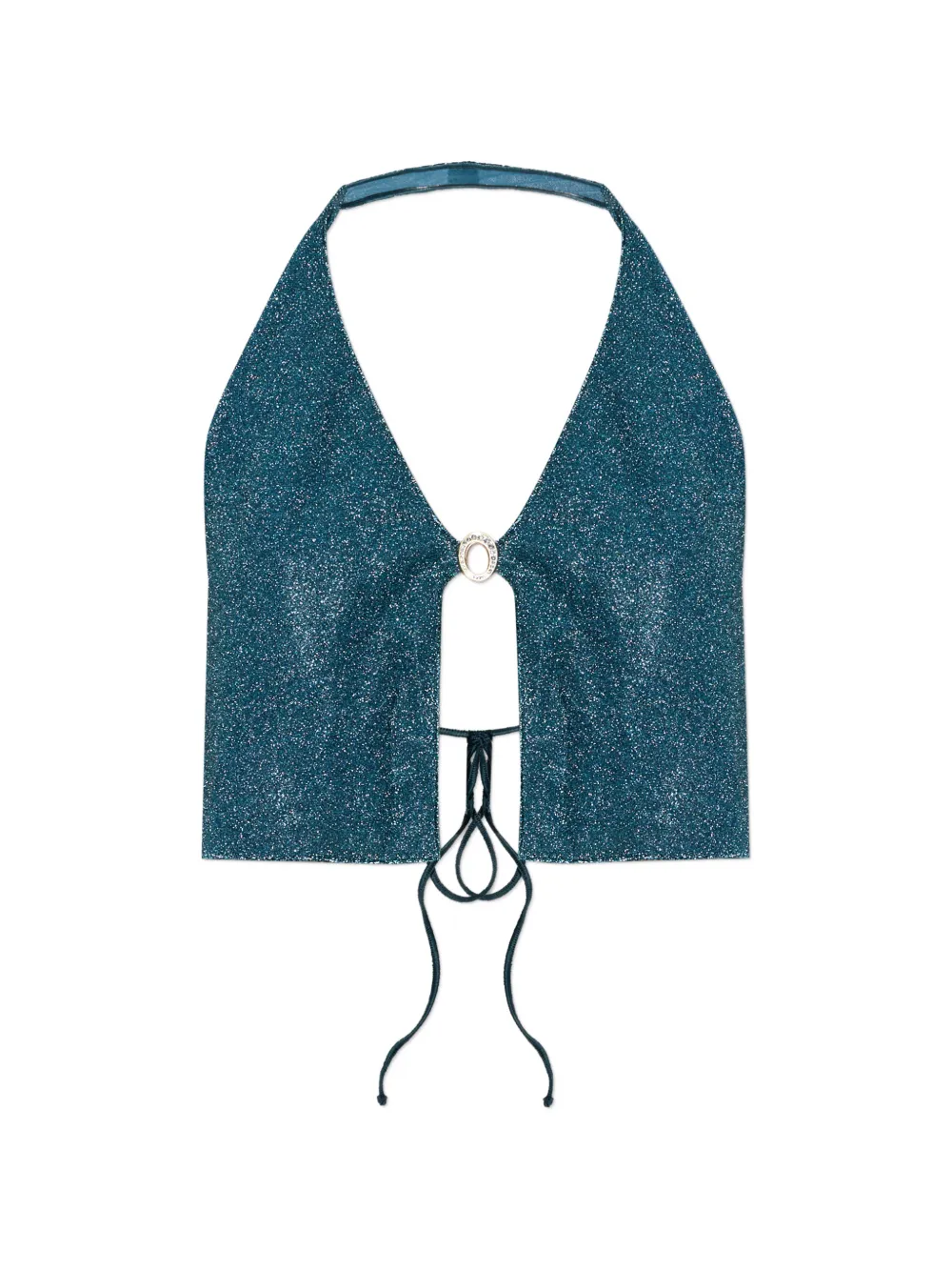 Oséree ring halterneck top - Blu