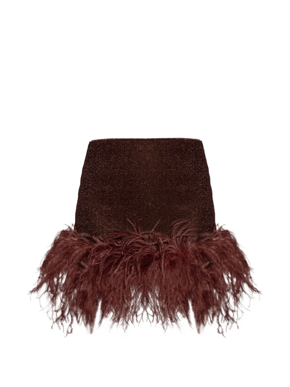 Oséree feather mini skirt - Marrone