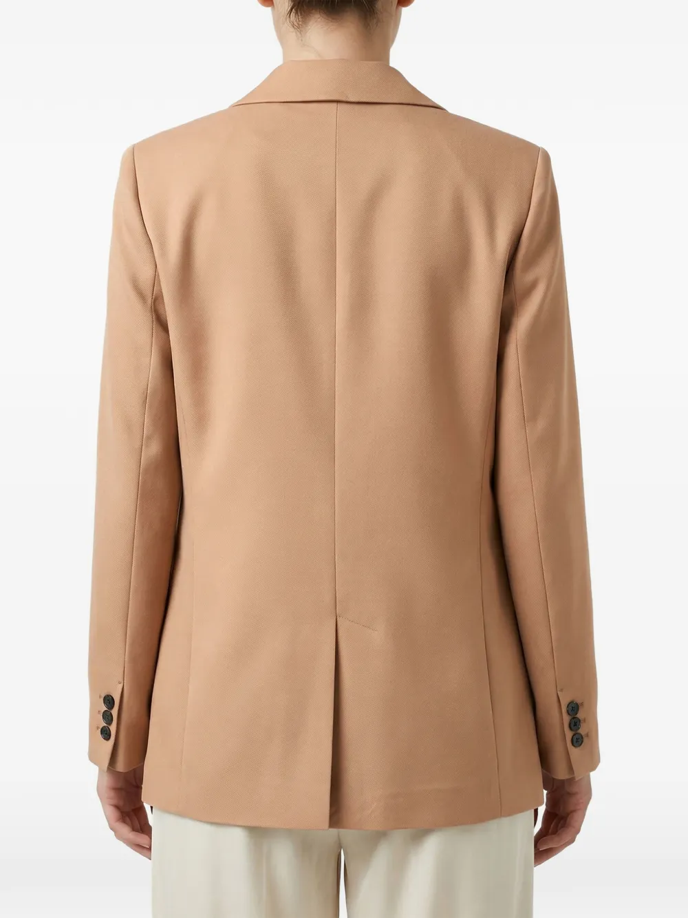 Forte Jack met enkele knoop en gekerfde afwerking Beige