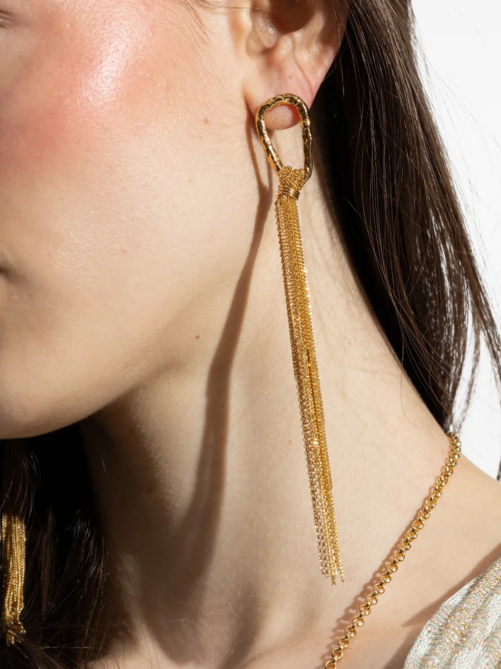  Forte Forte Chain Tassel Earrings - Gold 