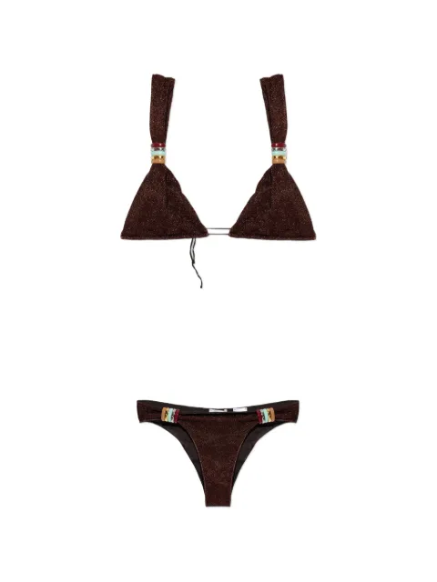 Oséree bikini triangle à détail d'anneaux