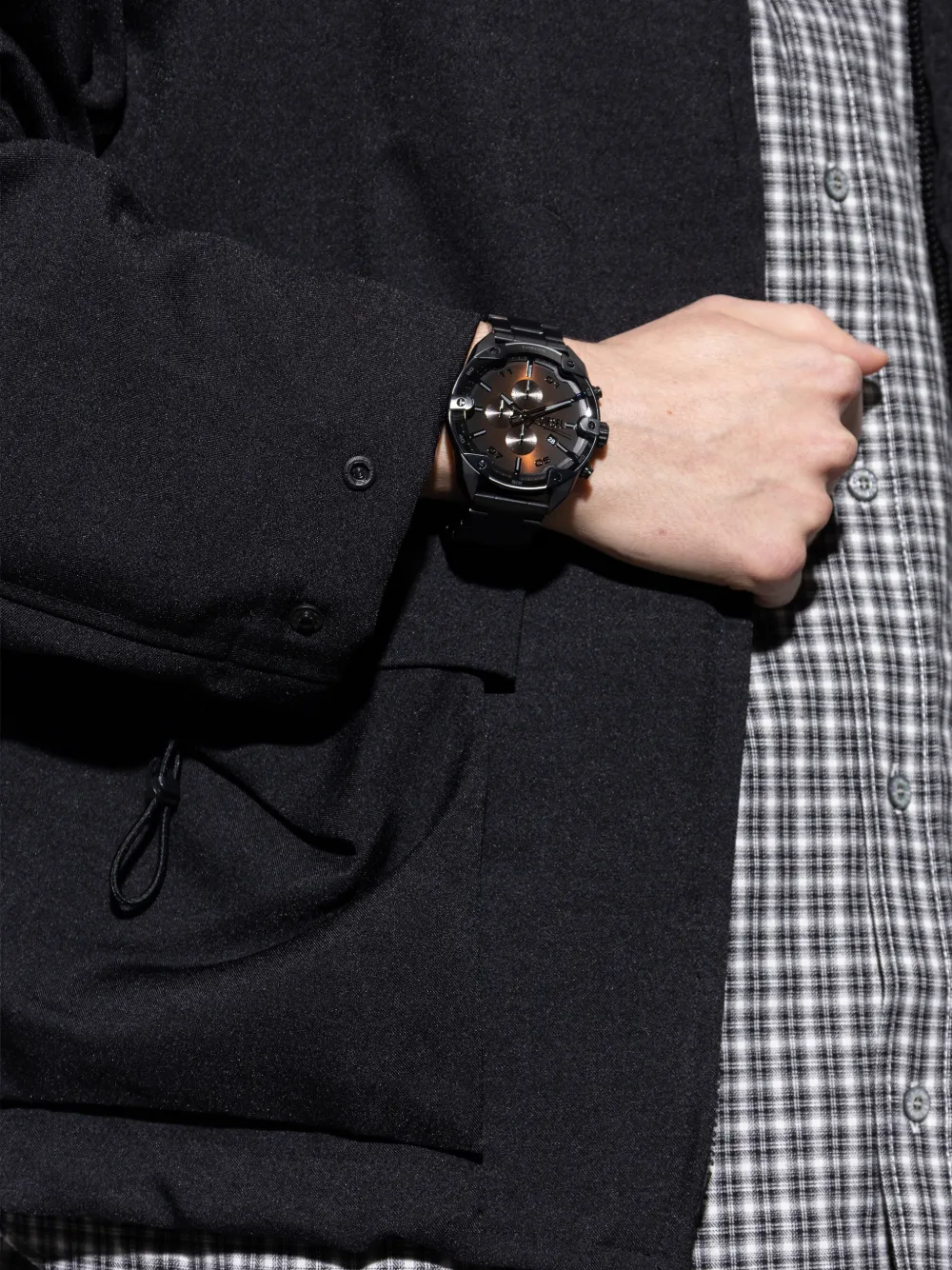  Diesel Dz4691 Spiked Watch - Brown 