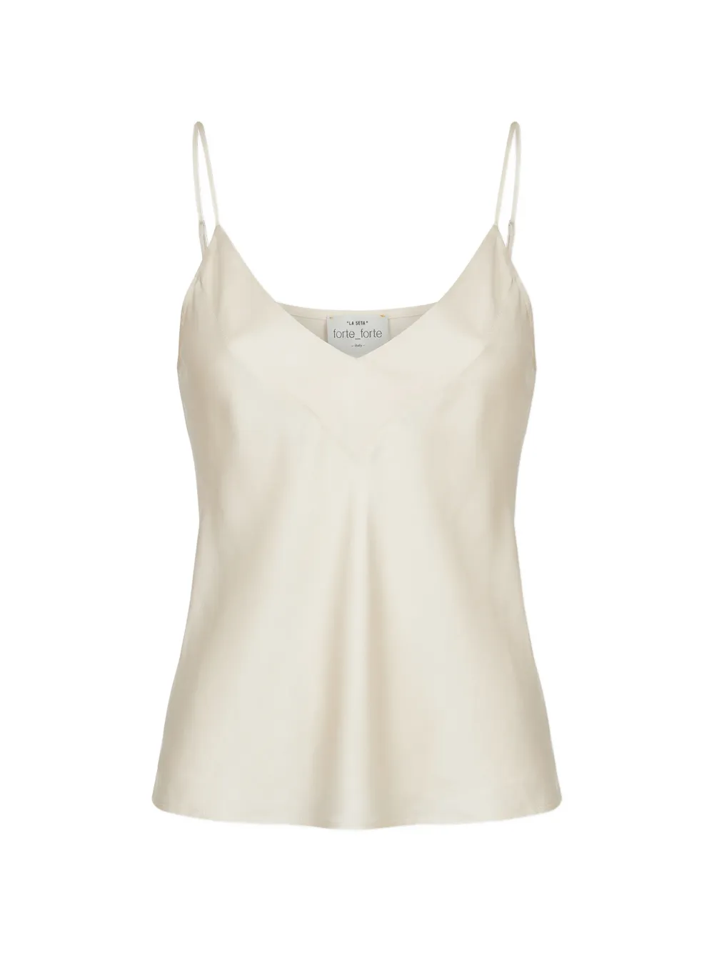 Forte Forte V-neck silk top - Toni neutri