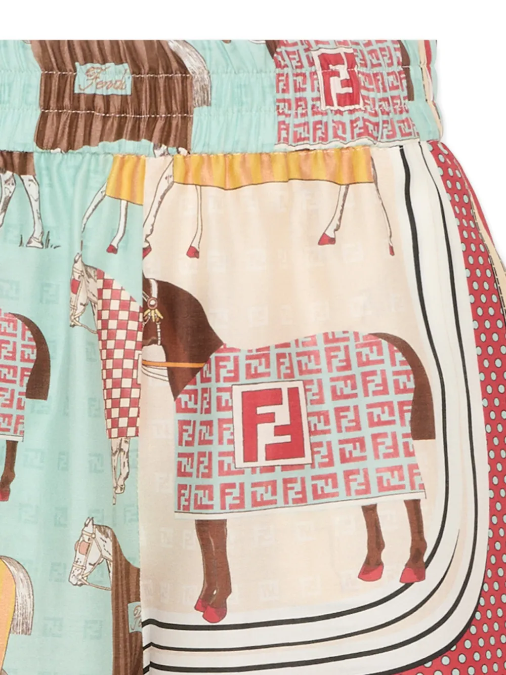  Fendi Kids Printed Shorts - Neutrals 