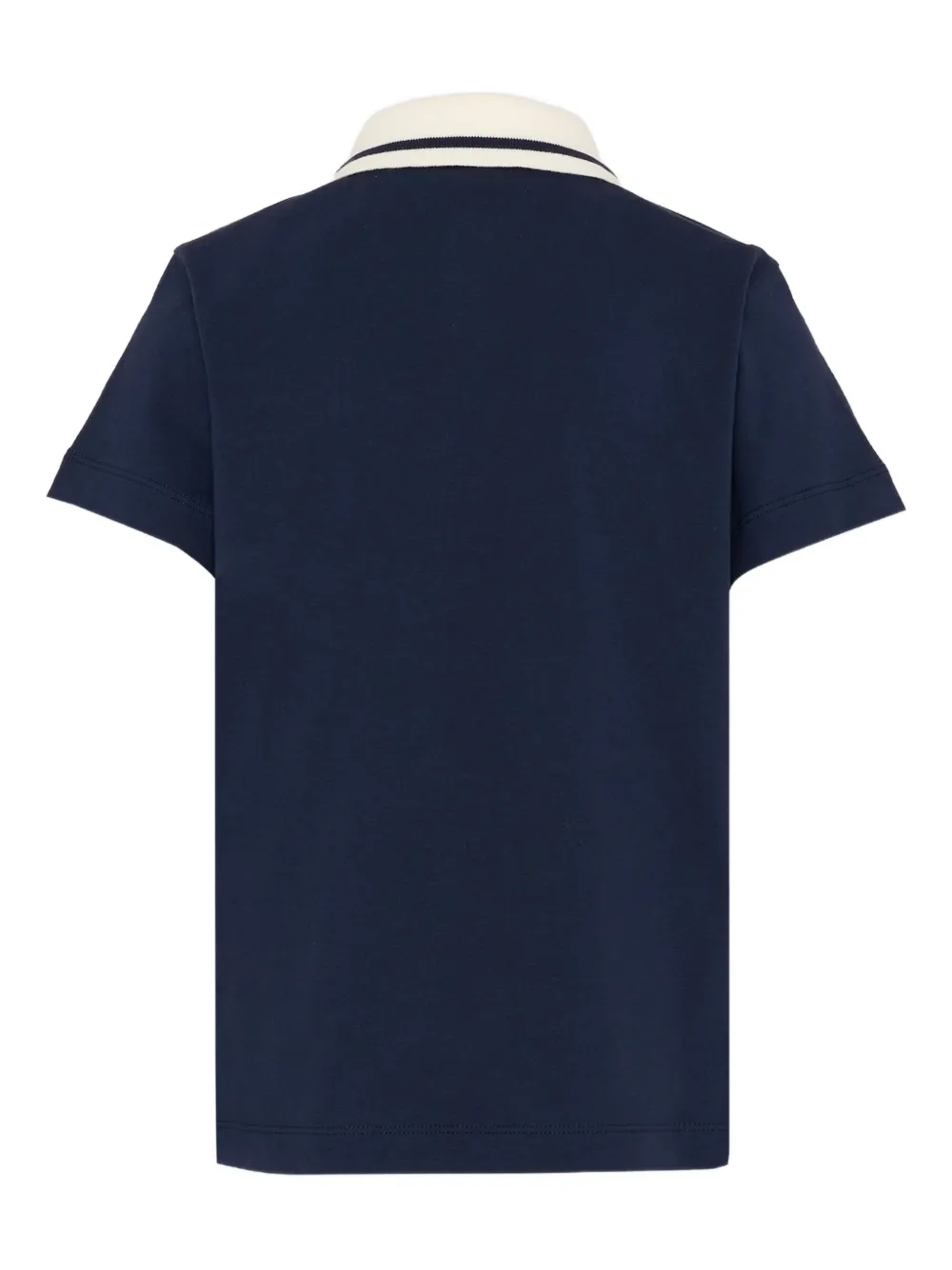Fendi Kids Poloshirt met logodetail Blauw