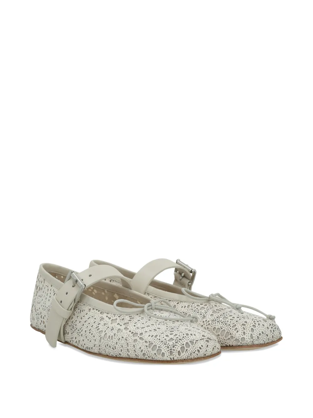 Ann Demeulemeester buckle-strap ballet flats Beige