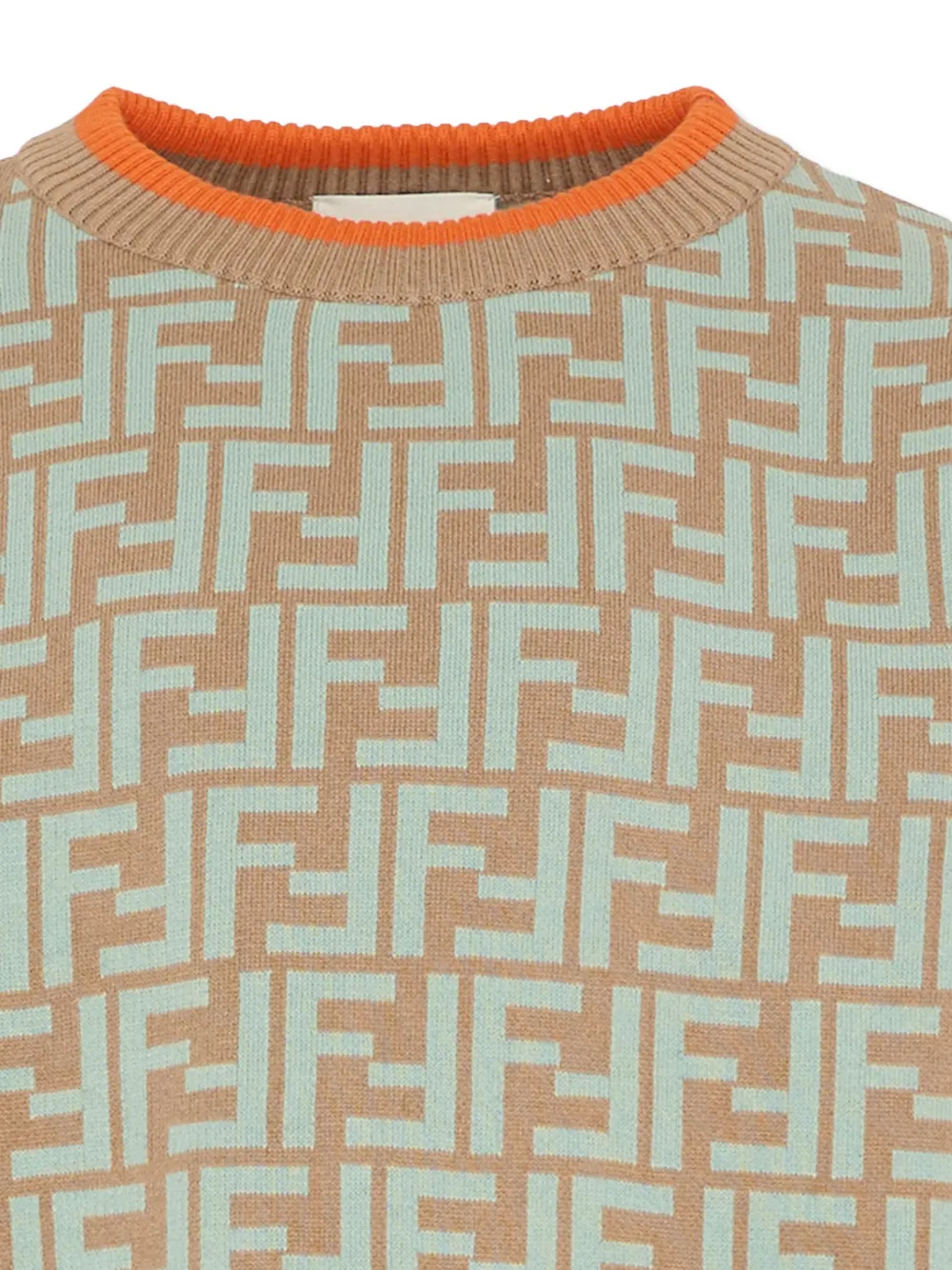Logo-Pattern Crew-Neck Sweater
