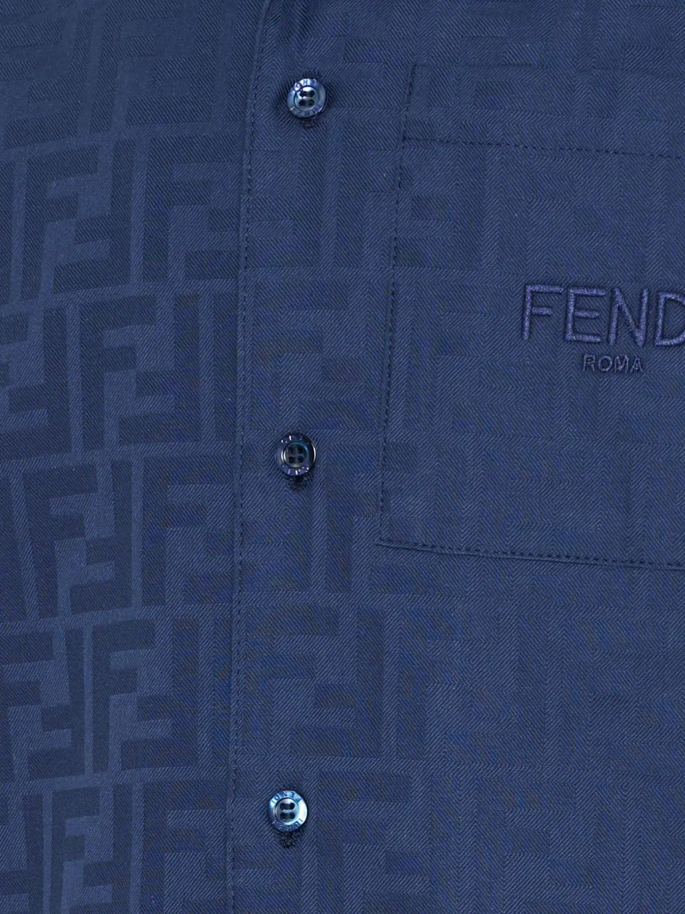 Fendi Kids Shirt met korte mouwen en logopatroon Blauw