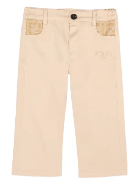 Fendi Kids pantalones con detalle del logo