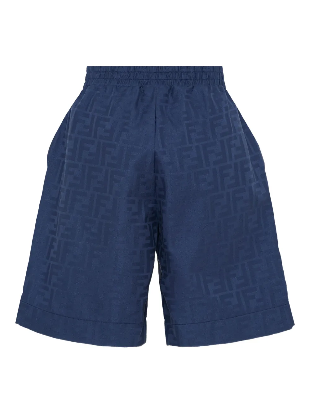  Fendi Kids Logo-pattern Shorts - Blue 