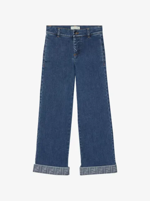 Fendi Kids jeans med logokant
