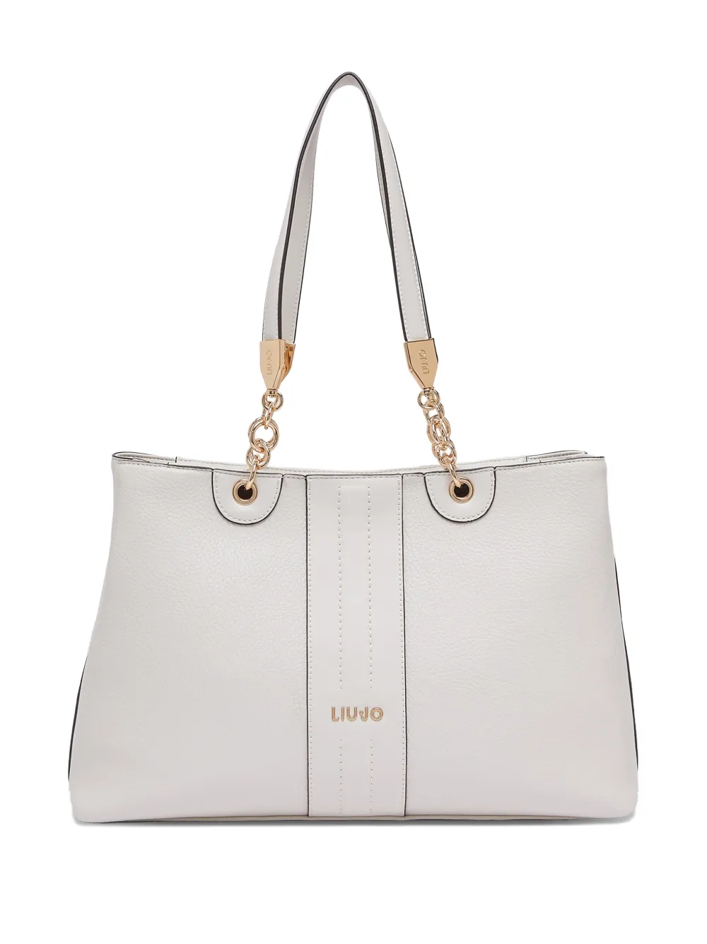 LIU JO medium logo-lettering shoulder bag - Bianco