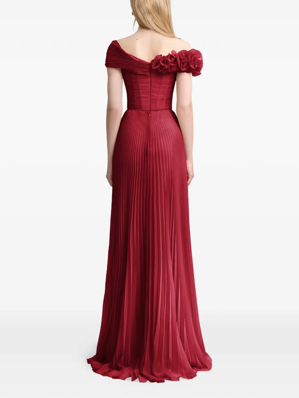 Gemy Maalouf chiffon corset gown - Rood